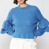 CURRENT AIR Tiered Sleeve Sweater Knitwear