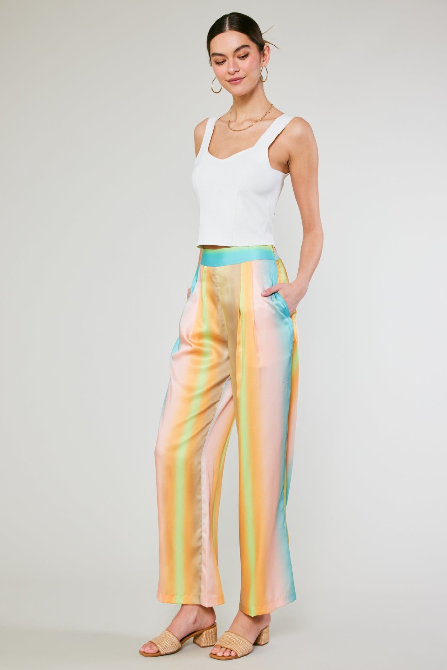 CURRENT AIR Prismatic Gradient Wide Leg Pants Pants