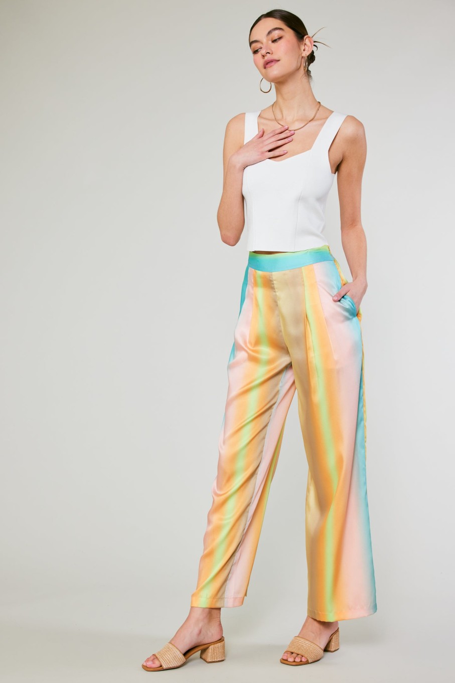 CURRENT AIR Prismatic Gradient Wide Leg Pants Pants