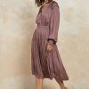 CURRENT AIR Smocked Cuff Midi Dress Midi Dresses