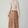 CURRENT AIR Snake Print Midi Skirt Knitwear