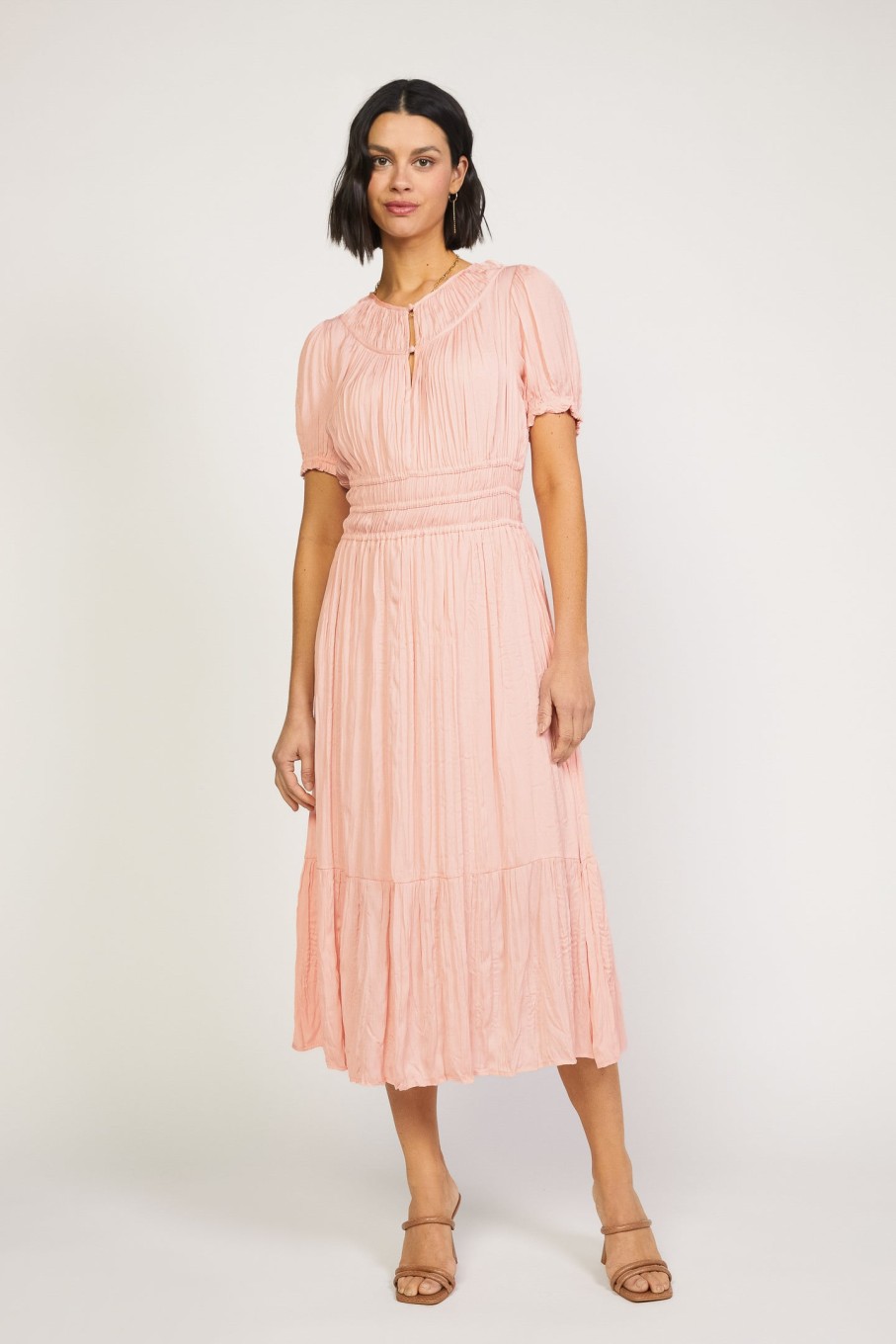 CURRENT AIR Brooklyn Pleated Midi Dress Midi Dresses