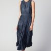 CURRENT AIR Pleated Sleeveless Maxi Dress Maxi Dresses