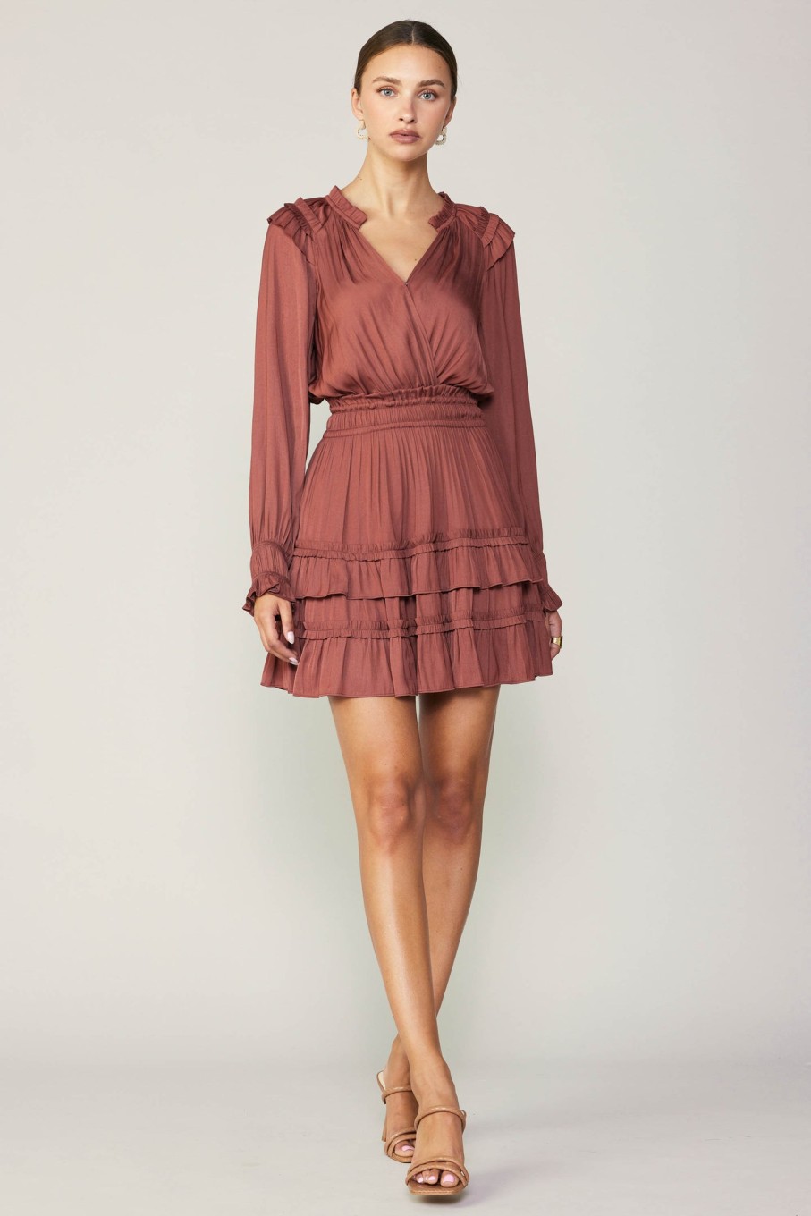 CURRENT AIR Autumn Ruffled Mini Dress Mini Dresses