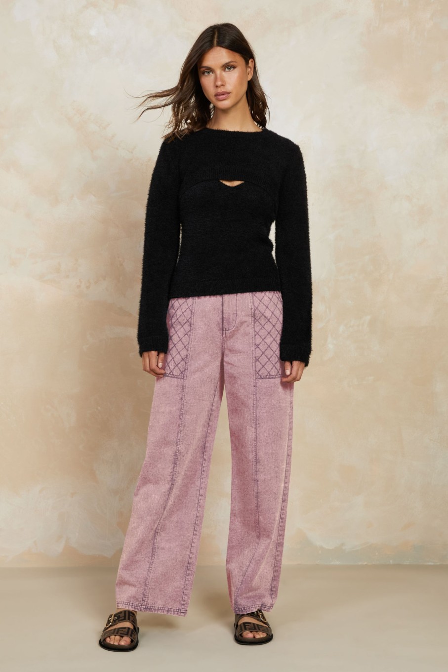 CURRENT AIR Pullover Shrug Cami Set Knitwear