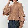 CURRENT AIR Tiered Sleeve Sweater Knitwear