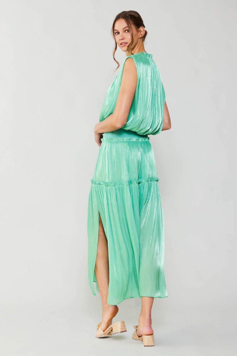 CURRENT AIR Satin Weave Maxi Skirt Skirts