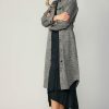 CURRENT AIR Houndstooth Long Shacket Coat Coats & Jackets
