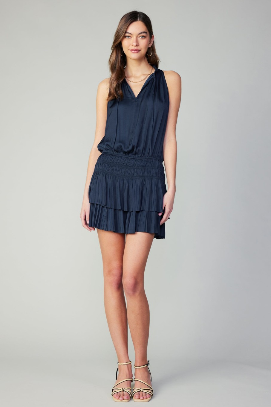 CURRENT AIR Cara Sleeveless Pleated Mini Dress Mini Dresses