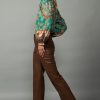 CURRENT AIR Faux Leather Straight Leg Pants Pants