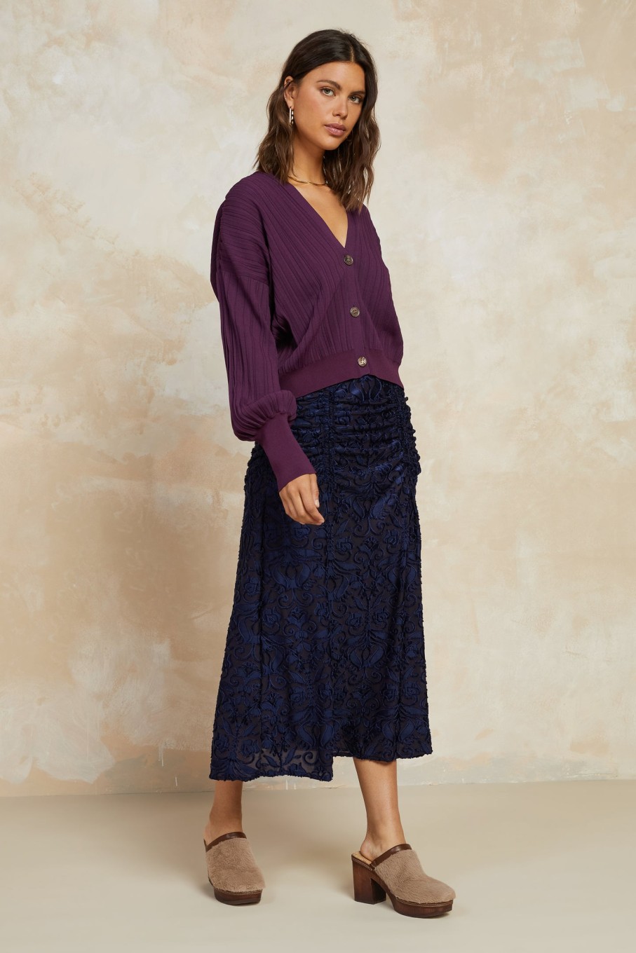 CURRENT AIR Pleated Cardigan Cardigans
