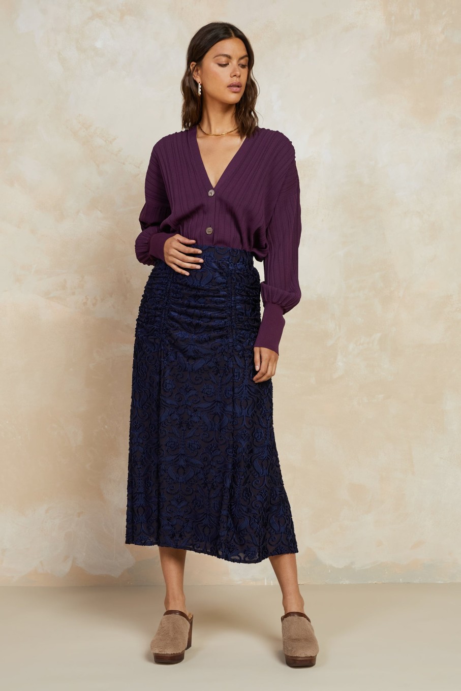 CURRENT AIR Pleated Cardigan Cardigans