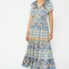 CURRENT AIR Border Print Maxi Dress Midi Dresses