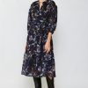 CURRENT AIR Navy Floral Midi Dress Midi Dresses