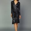 CURRENT AIR Asymmetrical Button Dress Mini Dresses