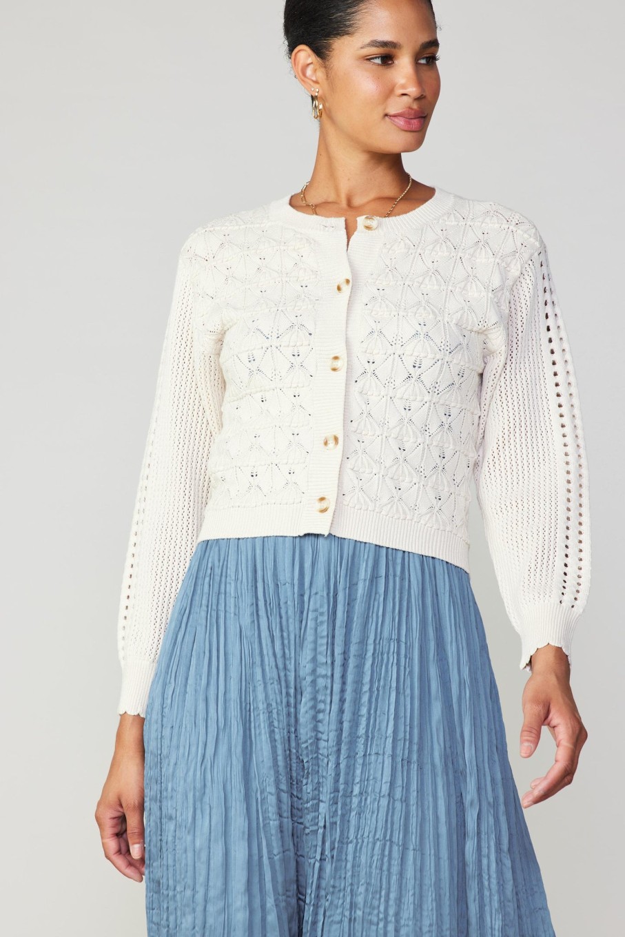 CURRENT AIR Crochet Sweater Cardigan Cardigans