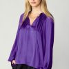 CURRENT AIR Ruffled Cuff Blouse Blouses