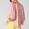 CURRENT AIR Floral Cuffed Sleeve Blouse Blouses