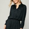 CURRENT AIR Crinkle Plisse Blouse Long Sleeve Tops