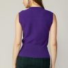 CURRENT AIR Ribbed Collar Sweater Vest Knitwear