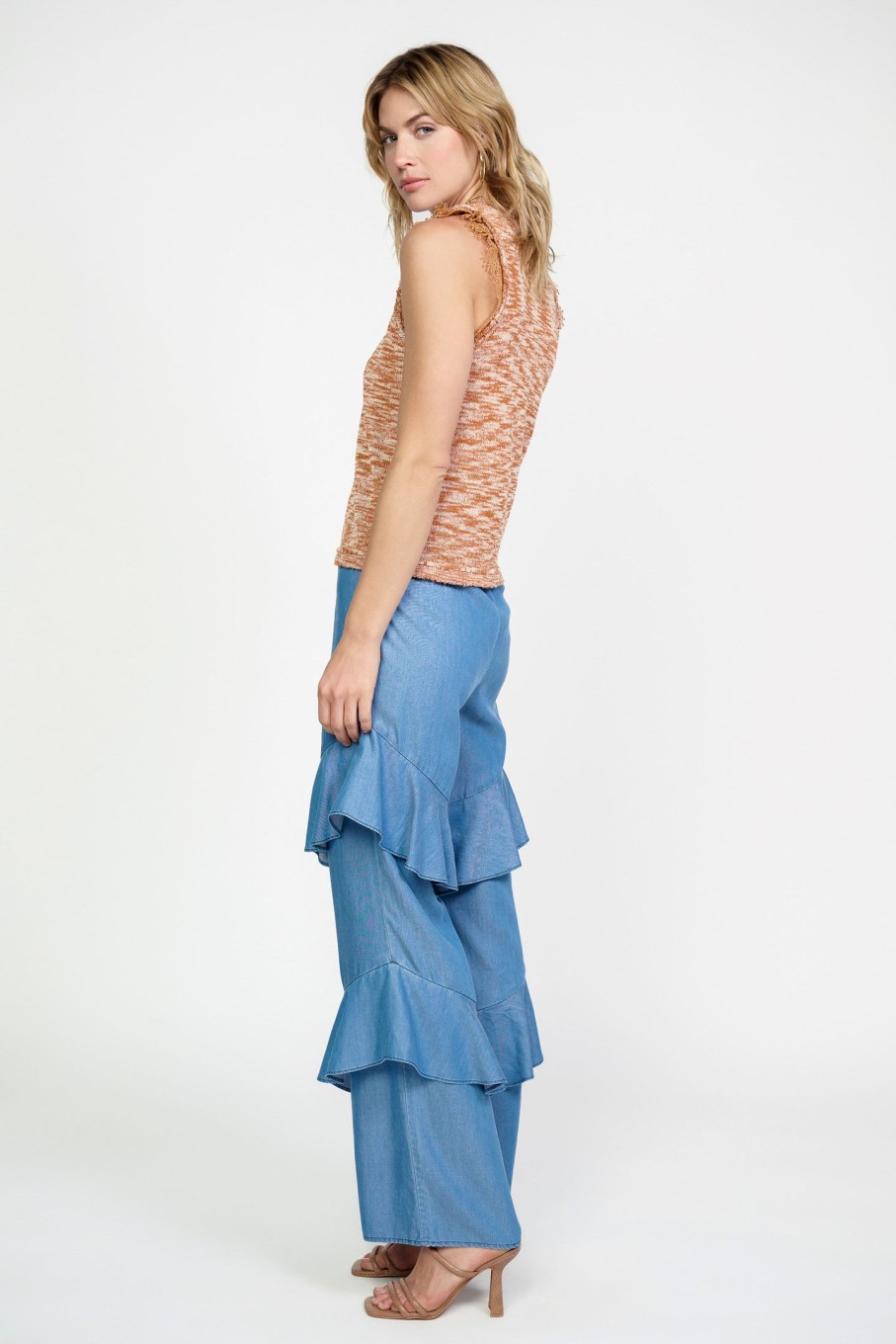 CURRENT AIR Space Dyed Sweater Tank Sweaters