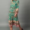 CURRENT AIR Border Multi Print Midi Dress Midi Dresses