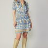 CURRENT AIR Border Print Mini Dress Mini Dresses
