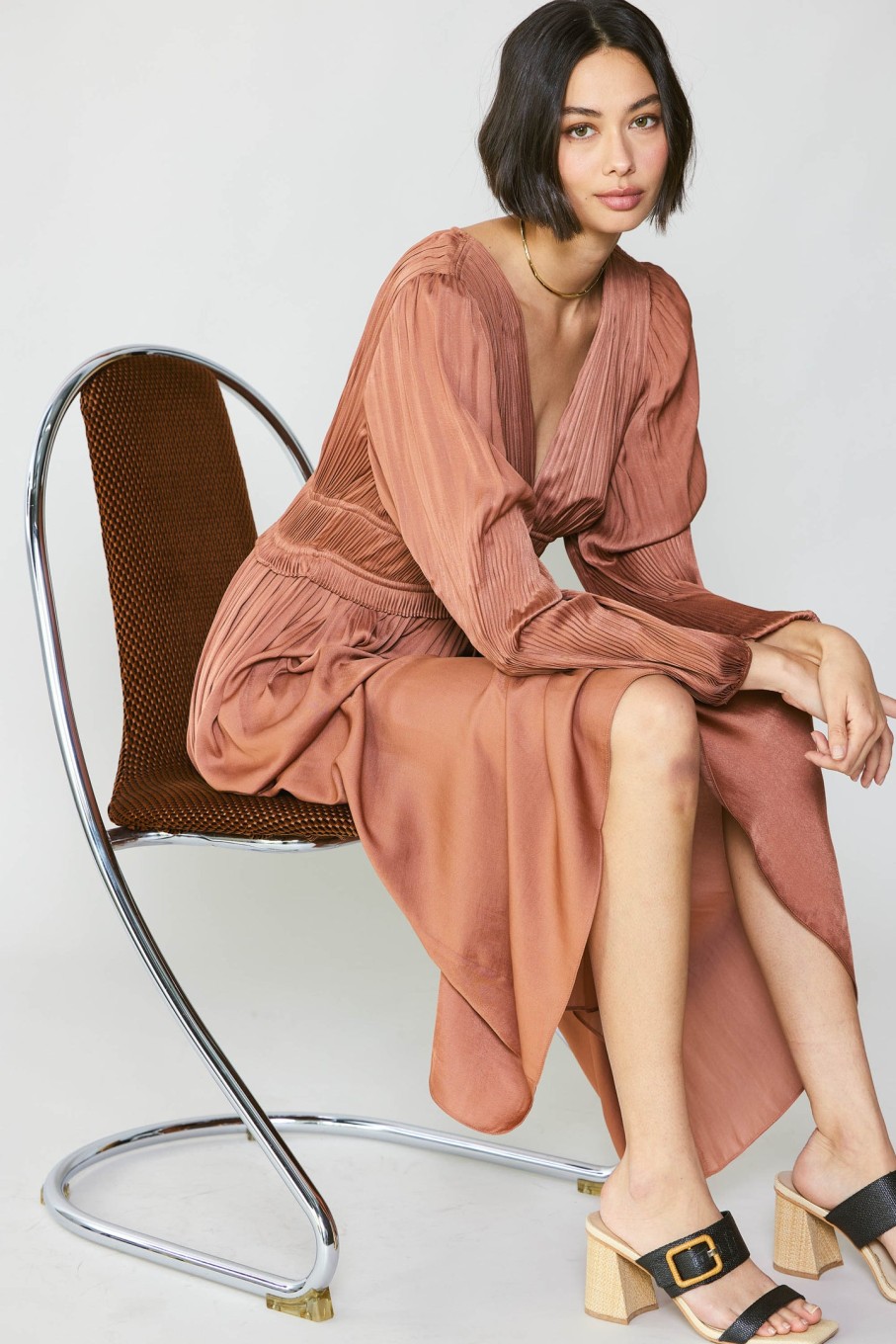 CURRENT AIR Sidonie Pleated Maxi Dress Maxi Dresses