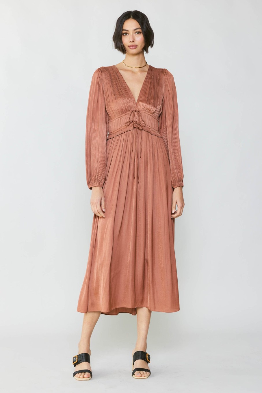 CURRENT AIR Sidonie Pleated Maxi Dress Maxi Dresses