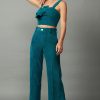 CURRENT AIR Cropped Bow Top Blouses