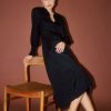CURRENT AIR Aida Smocked Midi Dress Midi Dresses