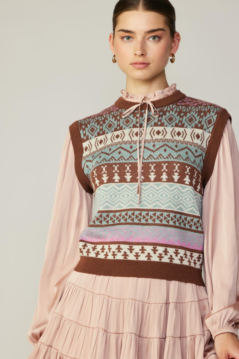 CURRENT AIR Sweater Vest Blouse Sweaters