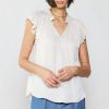 CURRENT AIR Margot Pleated Sleeve Blouse Blouses