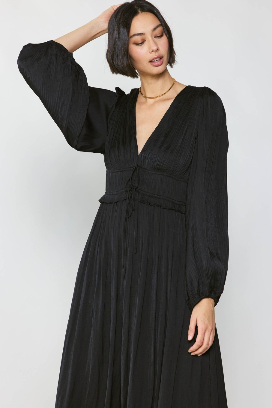 CURRENT AIR Sidonie Pleated Maxi Dress Maxi Dresses