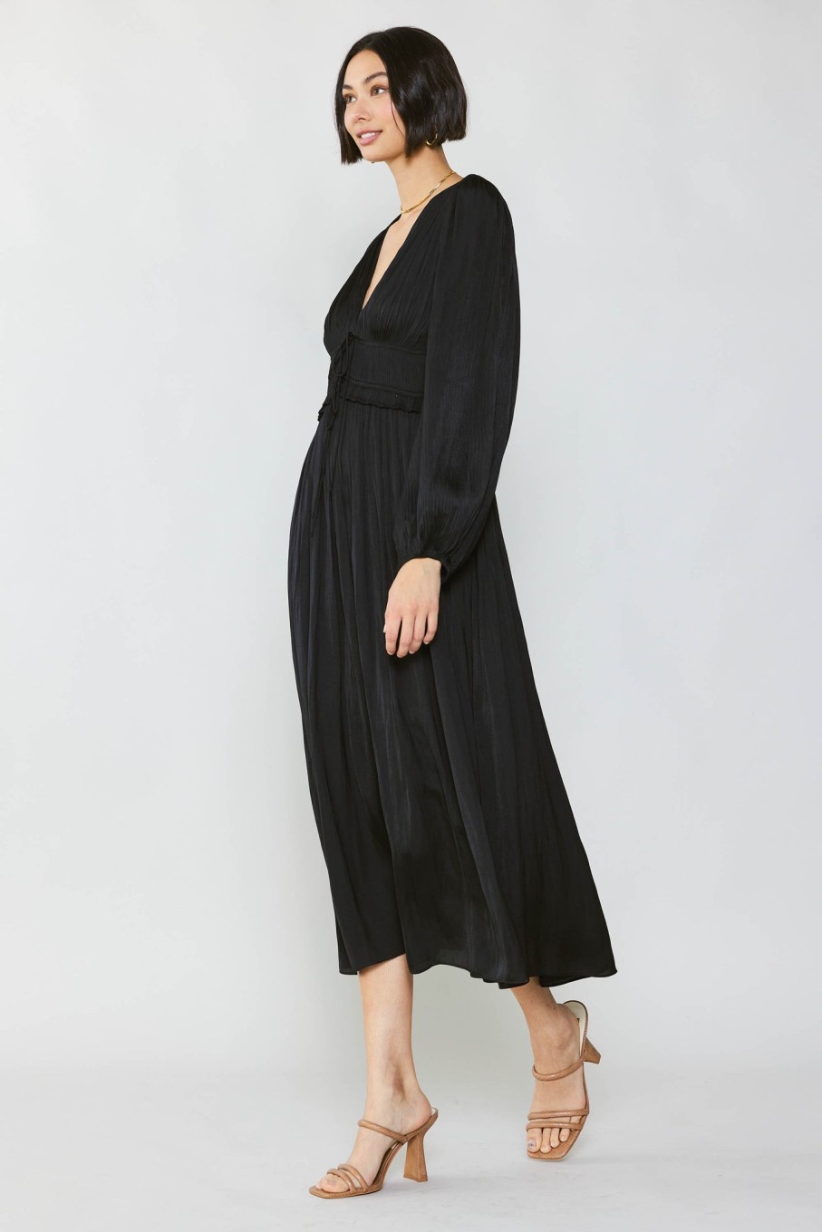 CURRENT AIR Sidonie Pleated Maxi Dress Maxi Dresses