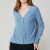 CURRENT AIR Metallic Contrast Cardigan Cardigans