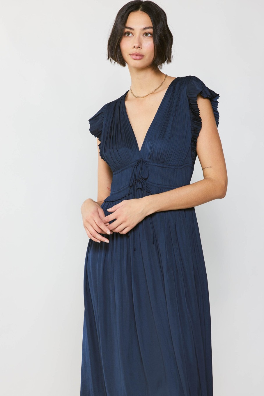 CURRENT AIR Mara Pleated Maxi Dress Maxi Dresses