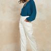 CURRENT AIR Satin Straight Leg Pants Pants