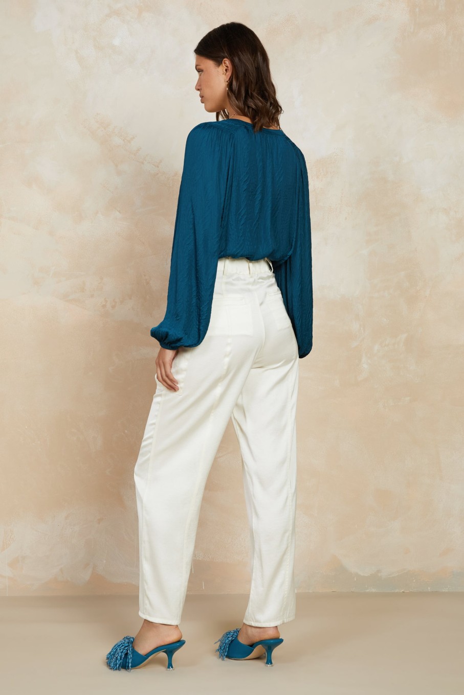 CURRENT AIR Satin Straight Leg Pants Pants
