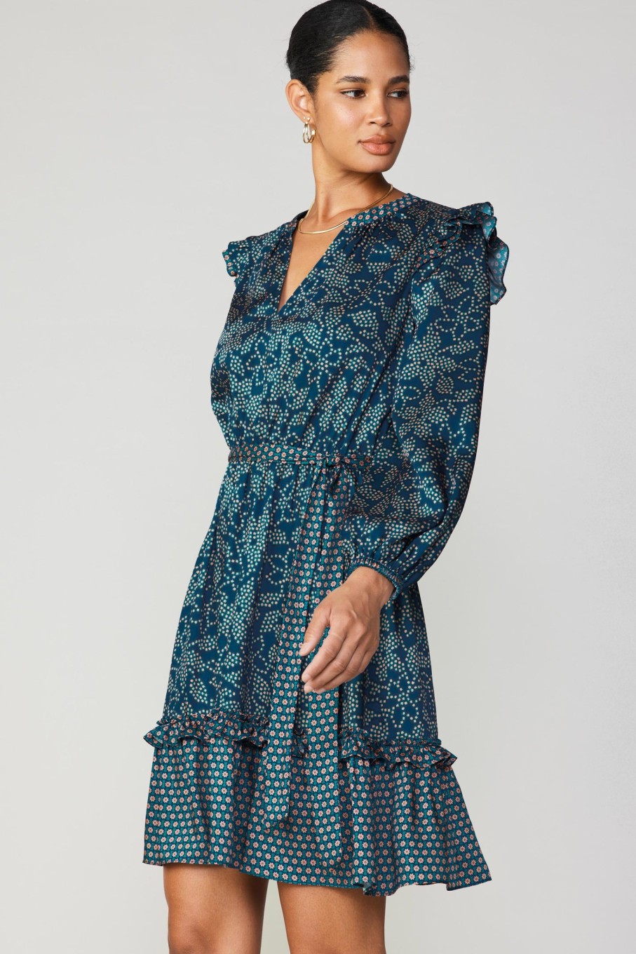CURRENT AIR Floral Constellation Mini Dress Mini Dresses