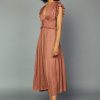 CURRENT AIR Mara Pleated Maxi Dress Midi Dresses
