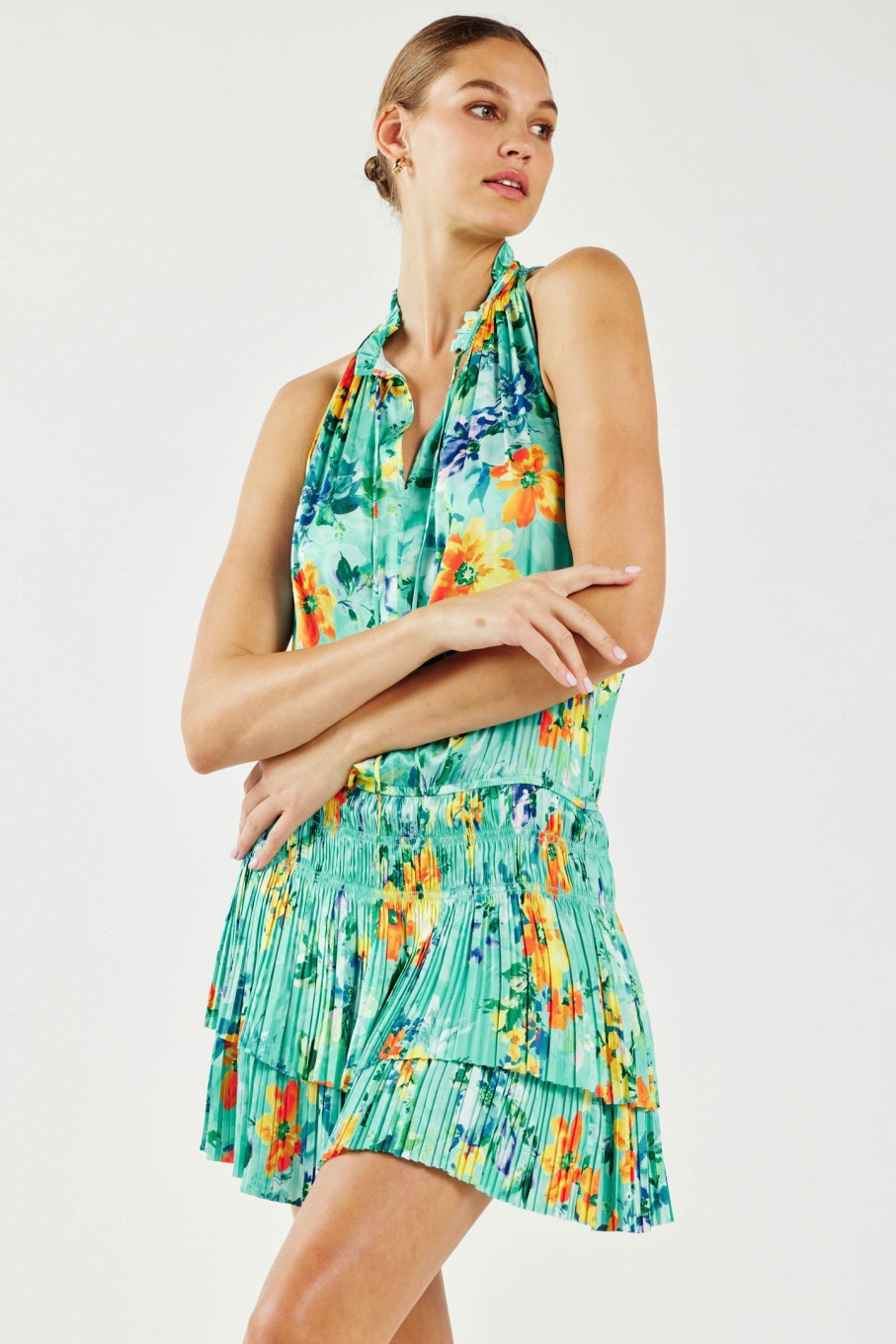 CURRENT AIR Cara Pleated Mini Dress Mini Dresses