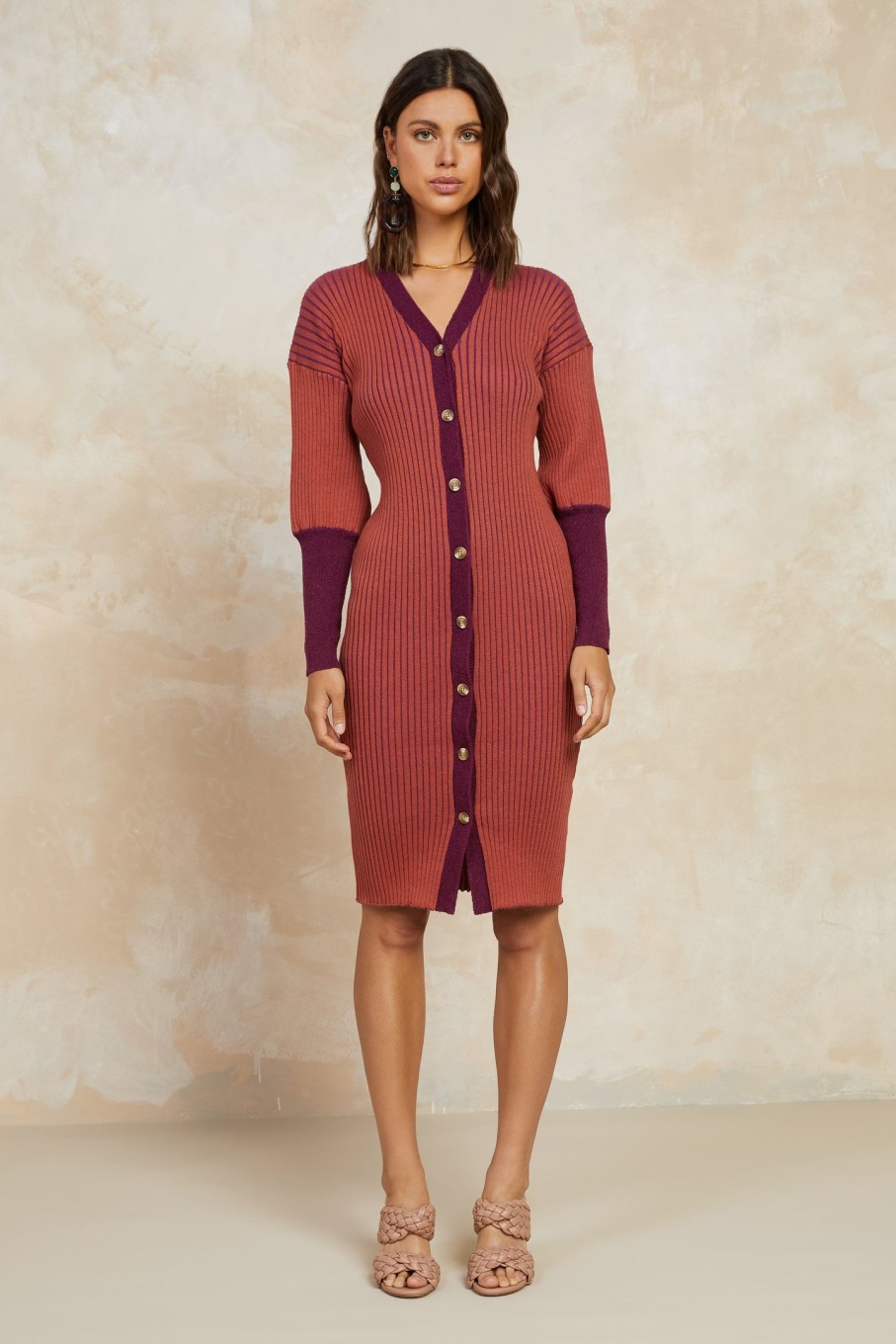 CURRENT AIR Midi Sweater Dress Coats & Jackets