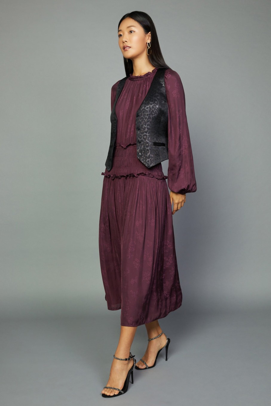 CURRENT AIR Leopard Jacquard Vest Sets
