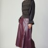 CURRENT AIR Pleated Sleeve Sweater Vest Blouse Knitwear