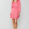 CURRENT AIR Pleat Detail Tiered Mini Dress Mini Dresses