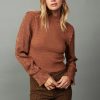 CURRENT AIR Contrast Mockneck Sweater Coats & Jackets