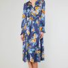 CURRENT AIR Aida Floral Midi Dress Midi Dresses