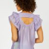 CURRENT AIR Peekaboo Flutter Sleeve Top Short Sleeve Tops