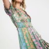 CURRENT AIR Gradient Floral Surplice Midi Dress Midi Dresses